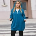 thumbnail image 5 of Womens Lightweight Sherpa Vest Jacket with Hood Sleeveless Mid-length Coat Tunic Waistcoat Winter Plush Outerwear (XL, Sky Blue), 5 of 8