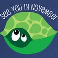 thumbnail image 2 of CafePress - November Due Date Belly Print Turtle Maternity Dar - Maternity Dark T-Shirt, 2 of 3