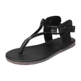 thumbnail image 2 of DPTALR Retro Summer Women Flat Open Toe Breathable Sandals Buckle Strap Beach Shoes, 2 of 8