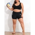 thumbnail image 6 of Sociala Womens Solid Swim Bottoms Plus Size High Waisted Boardshorts Sporty Swim Shorts with Pockets, 6 of 7