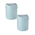 thumbnail image 1 of Oleegame 2 Pcs Poubelle de Bureau Petite Chambre Usage Domestique Mignonne Couvercle Filet Rouge Mini Boîte de Rangement Bleu, 1 of 3