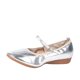 thumbnail image 3 of Cuero brillante para mujer, niña, salón de baile latino, práctica de Salsa moderna, zapatos de baile con punta cerrada, parte inferior de tendón de ternera suave, 3 of 5