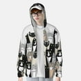 thumbnail image 2 of Kdxio Colors Cats Print Women Men Sun Protection UPF 50+ Jackets Zip Up Long Sleeve Hoodie Hiking Lightweight with Pockets, 2 of 7