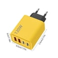thumbnail image 3 of Ovzne Smartphone Fast Charging Plug Two Type C And One/Two USB Multi Port European Standard Charging Head On Clearance, 3 of 6