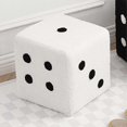 thumbnail image 4 of Dice Design Foot Stool, Soft and Stable Base for Bedroom and Home (20x20x20cm), 4 of 5