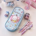 thumbnail image 1 of Sanrio Kuromi-Bolsa de lápices de PU, Hello Kitty, Cinnamoroll, Pochacco, con cremallera, bonita caja de papelería para estudiantes de escuela, portatarjetas, 1 of 4