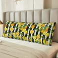 thumbnail image 6 of Gaeub Orange and Lemon Printed Long Body Pillowcase Envelope Closure 1 Pack Wrinkle for Night Sweats - 20x54 in, 6 of 8