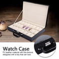 thumbnail image 4 of PU Leather Watch Case, Large Space Watch Storage Suitcase, For Ring Sunglasses, 4 of 8
