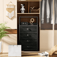 thumbnail image 3 of TYDIMOR Tall Nightstand,4 Drawer Black Dresser for Bedroom Storage,Side Table for All Ages, 3 of 8