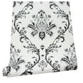 thumbnail image 5 of Black/Silver/White/Gray Damask Embossed Textured Thick Wallpaper Roll for Living Room Bedroom Decorative 20.86“ x 32.8', 5 of 8