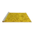 thumbnail image 2 of Ahgly Company Machine Washable Indoor Round Oriental Yellow Traditional Area Rugs, 8' Round, 2 of 4