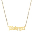thumbnail image 1 of Collier Pendentif en Acier Inoxydable Plaqué Or pour Adolescentes et Enfants, 1 of 5