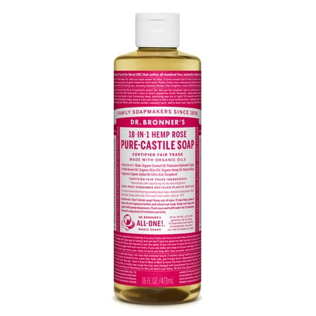 Dr. Bronner's Rose Pure-Castile Liquid Soap - 16
