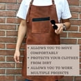 thumbnail image 6 of ELW Full Grain Leather Apron-Chest Pouch with Side Pocket, BBQ Apron, Kitchen, Cooking, Bartending, One Size for Men & Women, 6 of 7