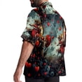 thumbnail image 3 of Love Men's Casual Poplin Printed Button Down Short Sleeve Summer Beach Shirts - Unisex, 3 of 6