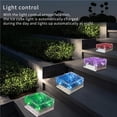 thumbnail image 3 of Wosthever Cubo de hielo solar Luz de vida Cubo de hielo a prueba de agua Luz de piso Sin cableado Luz solar cuadrada subterránea LED con 4 cuentas LED Iluminación y accesorios Wosthever HA019930-00, 3 of 6