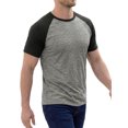 thumbnail image 4 of INSPIRE CHIC Men's Raglan T-Shirt Short Sleeve Crewneck Casual Baseball T-Shirts M Gray, 4 of 6