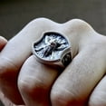 thumbnail image 6 of New Vikings 14K White Gold Warrior Rings for Men Women Vintage Gothic Biker Fashion Nordic Double Axe Ring Amulet Jewelry Gifts, 6 of 8