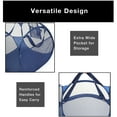 thumbnail image 4 of Smart Design Deluxe Mesh Pop Up Square Laundry Basket Hamper with Side Pockets and Handles- Holds 2 Loads - 17 x 14 inch - Blue, 4 of 7