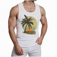 thumbnail image 3 of NOLDARES Mens Workout Tank Tops Cotton Loose Fit Soft Gym Muscle Shirt Sleeveless Classic T Shirts Summer Beach(White,2XL), 3 of 9