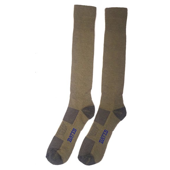 BATES ALL CLIMATE LIGHTWEIGHT OVER THE CALF ARMY BROWN 1 PK SOCKS Made in the USA