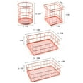 thumbnail image 4 of Iron Storage Baskets Home Garden Organization Pink Desk Office Accessories, 4 of 10