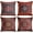 Tribal Persian, variant on Throw Pillow Covers, Retro Brown Rustic Cowhide Print Home Decor Set of 4 Pillow Cases, 18 X 18 inches Sofa Cushion Couch Sofa Pillowcases Decorative
