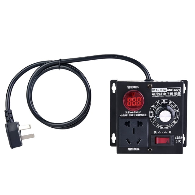 Regulador de voltaje SCR Atenuador, AC 220V 4000W SCR Regulador de voltaje SCR Regulador de voltaje WSCR Funcionalidad inteligente