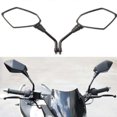 thumbnail image 2 of Universal 2Pcs Motorcycle Big Size Rear Mirror Black Motorcycle Motorbike Chrome Scooter Rearview R, 2 of 5