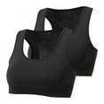 thumbnail image 1 of 2 Pack Racerback Sports Bras for Women - Padded Seamless High Impact Support for Yoga Gym Workout Fitness, 1 of 10
