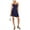 Blue - navy, variant on B. DARLIN Womens Mesh Inset Fit & Flare Dress, Blue, Juniors, 9/10