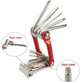 thumbnail image 3 of Outil de Réparation de Vélo Multifonction 11 en 1, Kit d'Outils Multi-Mini Vélo, Outil d'Entretien de Vélo Pliable Portable (Rouge), 3 of 5