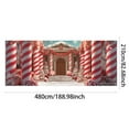 thumbnail image 2 of Christmas Garage Door Banner 7x16 ft, Vintage Believe Train Garage Door Cover with Polar Express Santa, Large Outdoor Wall Decor for Xmas Eve Holiday Backdrop, 2 of 6