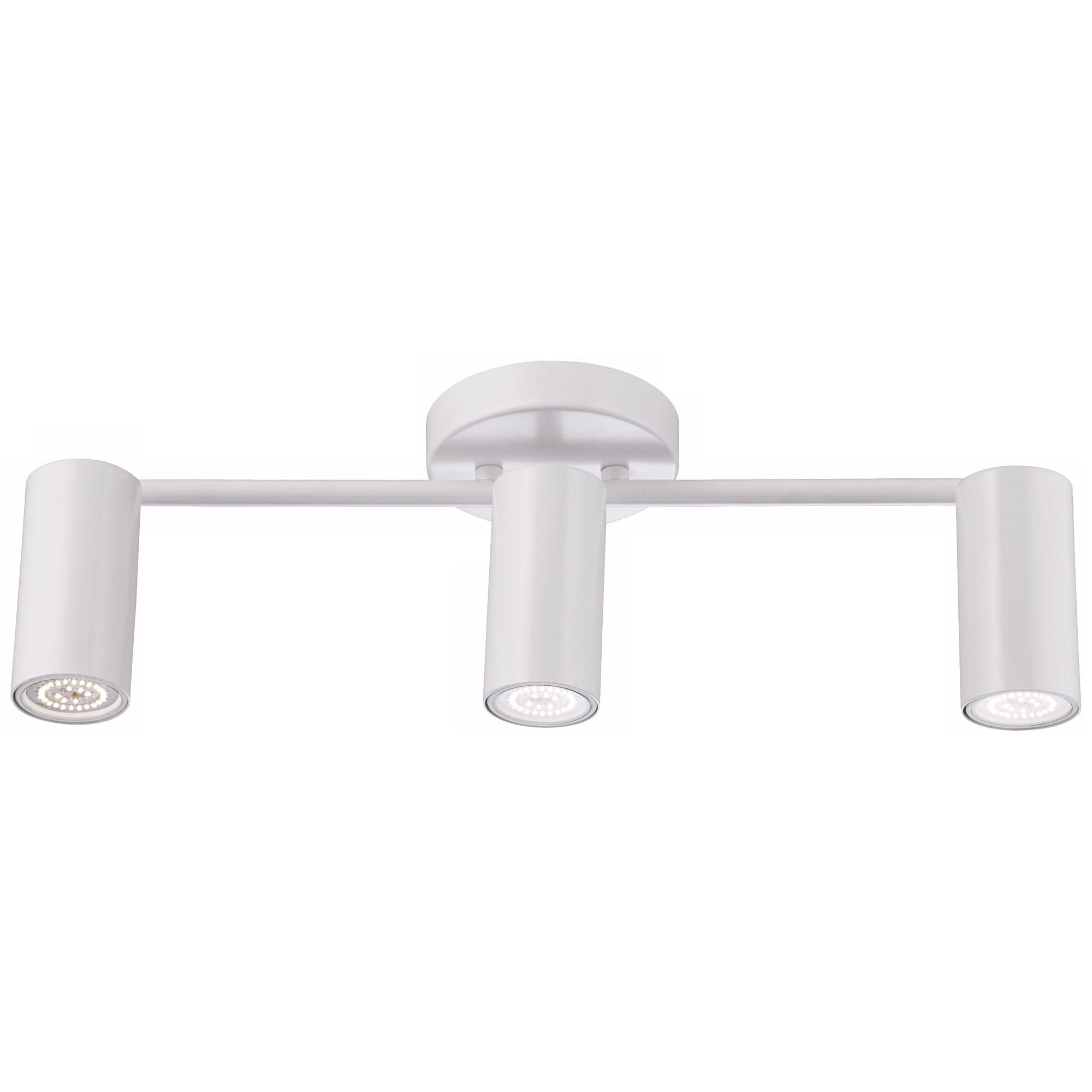 Pro Track Galena 3-Head LED Ceiling Track Light Fixture Kit Spot Light GU10  Dimmable White Modern Kitchen Bathroom 19 1/4