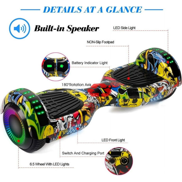 Buy BEBK Windgoo Hoverboard 6.5 Self Balancing Electric Scooter with  Bluetooth Speaker and Carry bag, UL Certified for Adults and Kids Online at  desertcartIreland