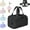 Black, variant on Cureaway Travel Cosmetic Bag, Large Capacity Wide-Open Travel Cosmetic Bag, 4-In-1 Puffy Multi-Functional Toiletry Bag for Women, Wash Pouch Portable Hanging Organizer
