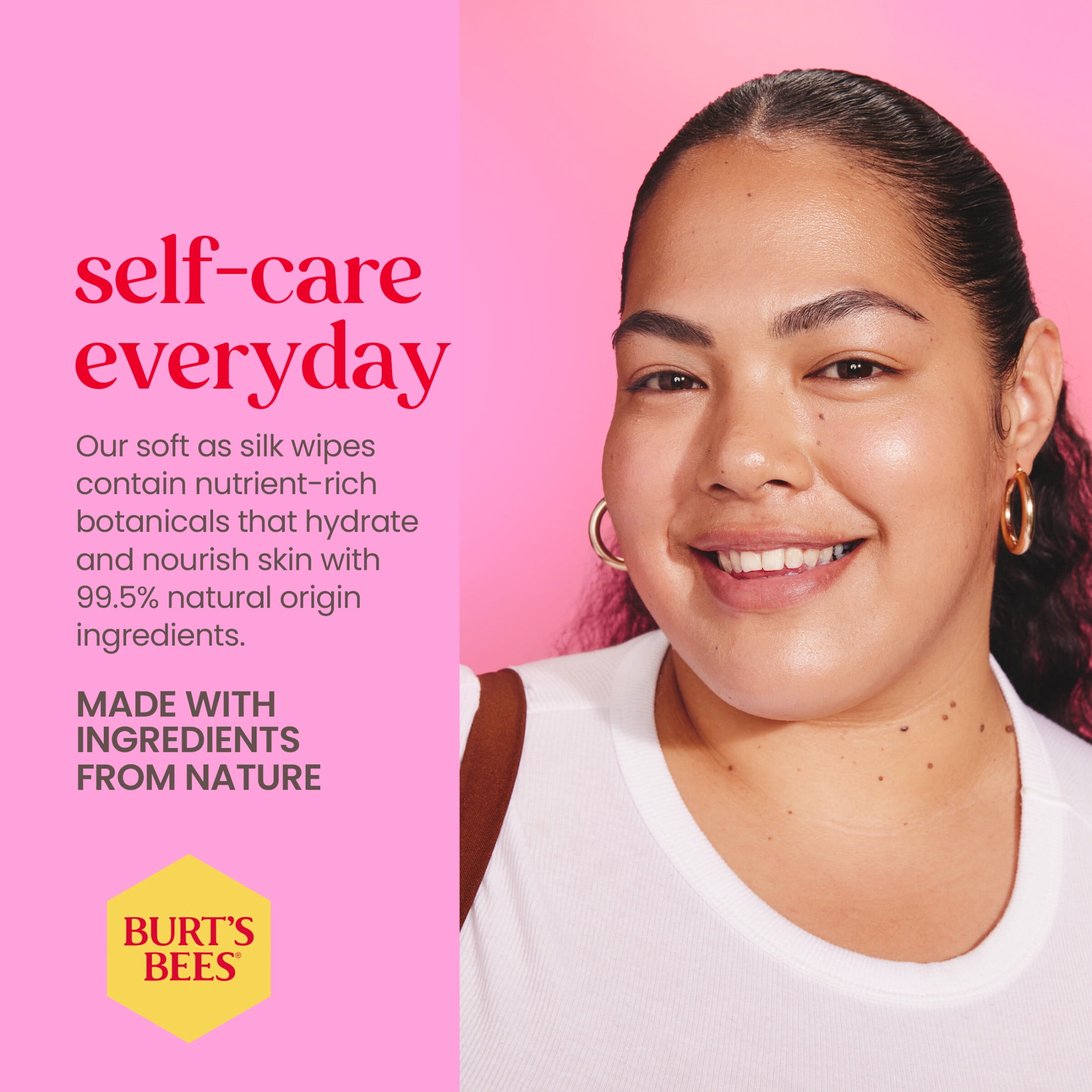 Burt's Bees Micellar Facial Towelettes With Rose Water, 30 ct. Package