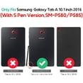 thumbnail image 7 of Goldcherry For Galaxy Tab A 10.1 with S Pen P580 Case Hybrid Armor with Stand Detachable Dual Layer Protective Shell Hard Back Cover for Galaxy Tab A 10.1" with S Pen SM-P580(Blue), 7 of 7