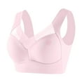 thumbnail image 3 of Powerful Push Up Seamless Bras for Women,Plus Size Sports Bras For Women High Support,Heart Printing Wireless Thin Soft Comfy Smoothing Sleep Leisure Yoga Padded Bra Pink XXXXL, 3 of 3
