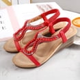 thumbnail image 3 of Mepaouo Women's Low Wedge Heels Summer Dressy Platform Sandals Elastic Ankle Strap Flower Shoes, 3 of 8