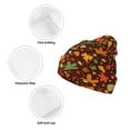 thumbnail image 3 of Yiaed Autumn Leaves Print Winter Beanie for Men Women, Fleece Lined Beanie Soft Warm Knit Hat Ski Stocking Cuffed Ca, 3 of 6