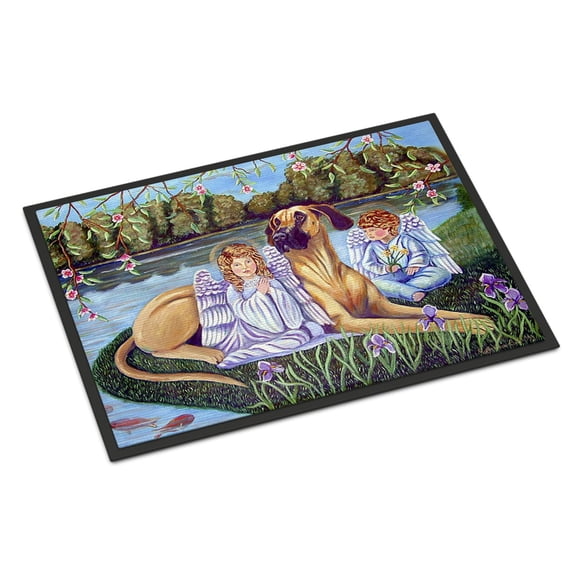 Carolines Treasures 7507MAT Angels with Great Dane Doormat 18x27 27"L x 18"W multicolor