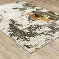 thumbnail image 5 of Oriental Weavers Evolution Area Rug - 7770J - 7'10" Round - in Beige/ Charcoal - Modern Style, Stain Resistant, Family and Pet Friendly , Dining Room Rug, 5 of 9