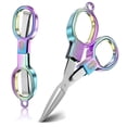 thumbnail image 2 of 1Pcs Mini Scissors,Folding Scissors,Portable Travel Scissor,Gift For Men Glasses Shaped Mini Shear Telescopic Cutter,Stainless Steel Scissors,Pocket Foldable Cutter For Fishing Sewing Home Office, 2 of 4