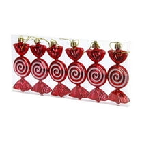 ZSBCMY Christmas Candy Ornaments, Glitter Hanging Decorations, Plastic Peppermints, Decorative Christmas Tree, Home Party Specials, Holiday Decor Accessories