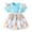 outfit 48#Blue, variant on oqasdz Baby Girl Outfits Easter Toddler Ruffled Sleeve Tops Cute Cartoon Rabbit Suspender Skirt 2 Piece Clothing Sets Comfort Fit