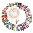 thumbnail image 1 of 100 Colors Embroidery Thread Sewing Kit Cross Stitch Needle Tool DIY Knitting Stitching Sets, 1 of 6