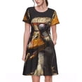 thumbnail image 1 of Vsdgher Canard Moderne Amusant pour Femmes Été 2025 Décontracté Robes Midi Maxi Légères Manches Courtes Col Rond Robe de Plage, 1 of 6
