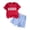 A05 Red, variant on Kogui Toddler Baby Boy Summer Outfit Set Summer Toddler Baby Boy Clothes Aunties Boy Outfits Short Sleeve Tops Shorts Set 6 12 Months (Watermelon Red,6-12 Months)