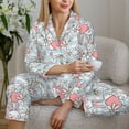 thumbnail image 5 of KLL Cute Rabbit And Heart Print Women's Long Sleeve Pajamas with Pants Sleepwear Loungewear 2 Set-XX-Large, 5 of 7